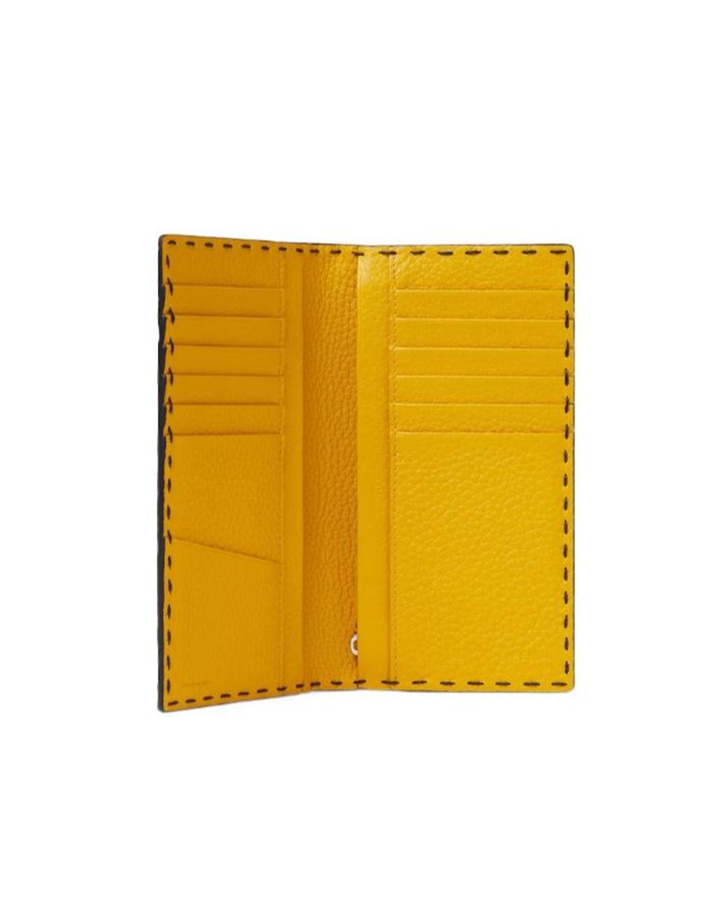 Fendi Black Selleria Leather Wallet for men