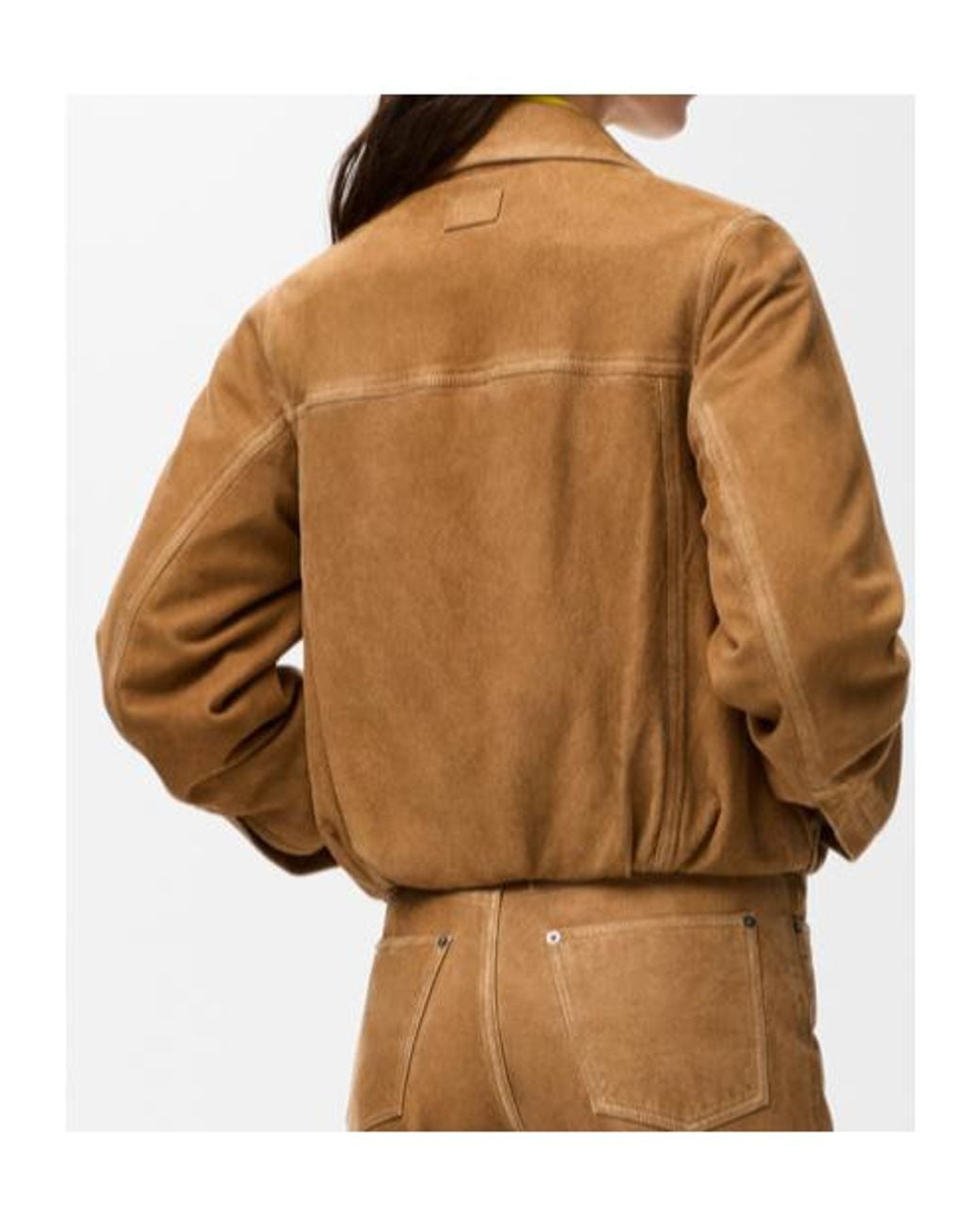 Loewe Brown Balloon Silhouette Buttoned Jacket