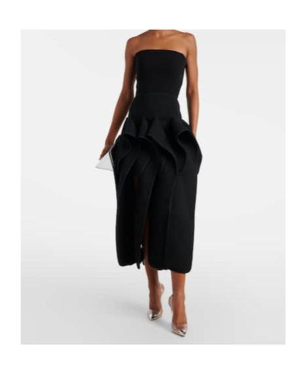Maticevski Black Breakout Draped Midi Dress
