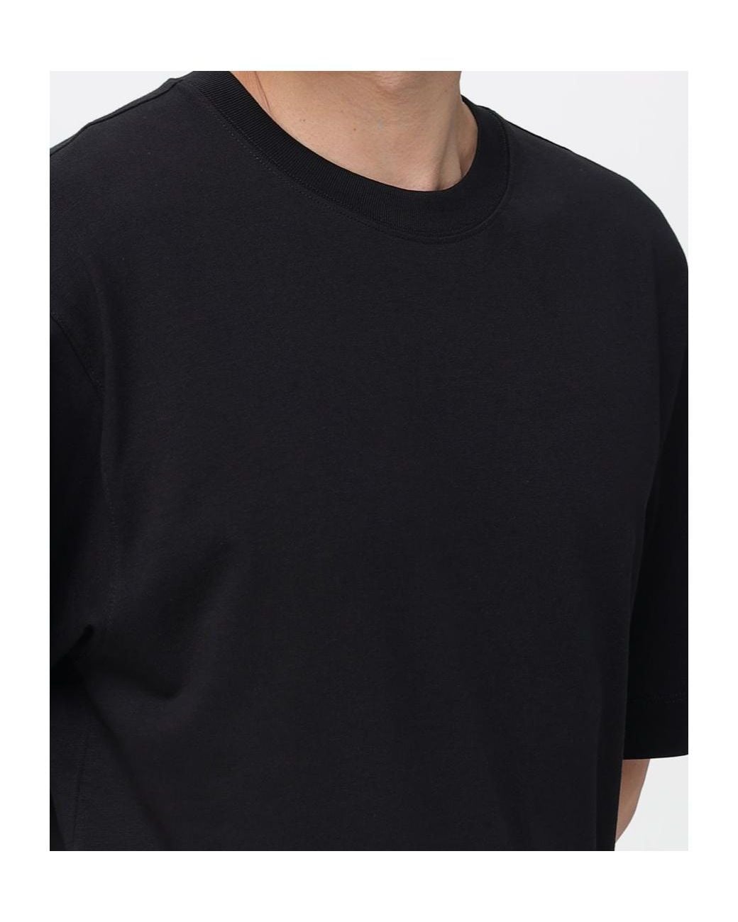 Dries Van Noten Black Short-Sleeved T-Shirt for men