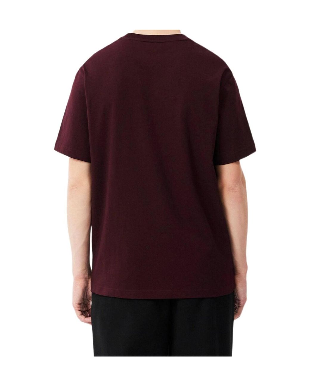 Lacoste Red Regular Fit Small Logo T-Shirt for men