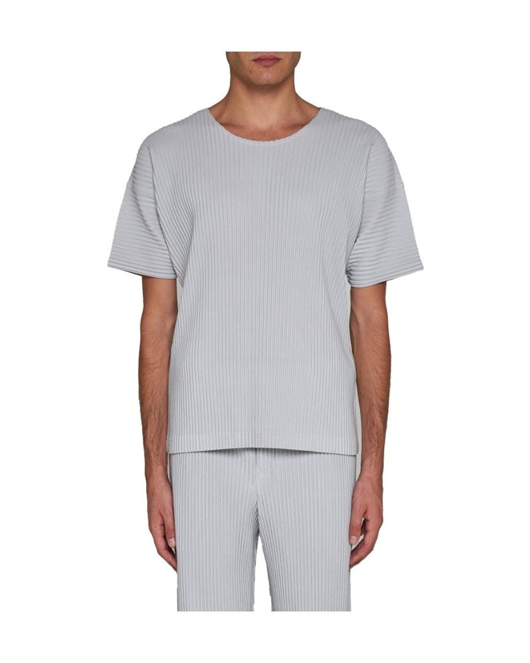 Issey Miyake White Mc May Pleated T-Shirt for men
