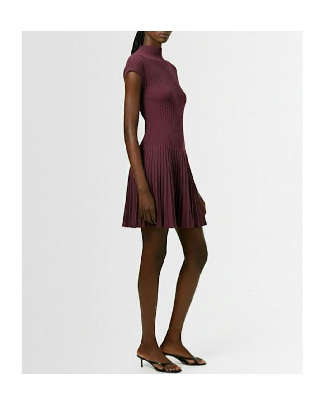 Magda Butrym Purple Pleated Cotton Mini Dress
