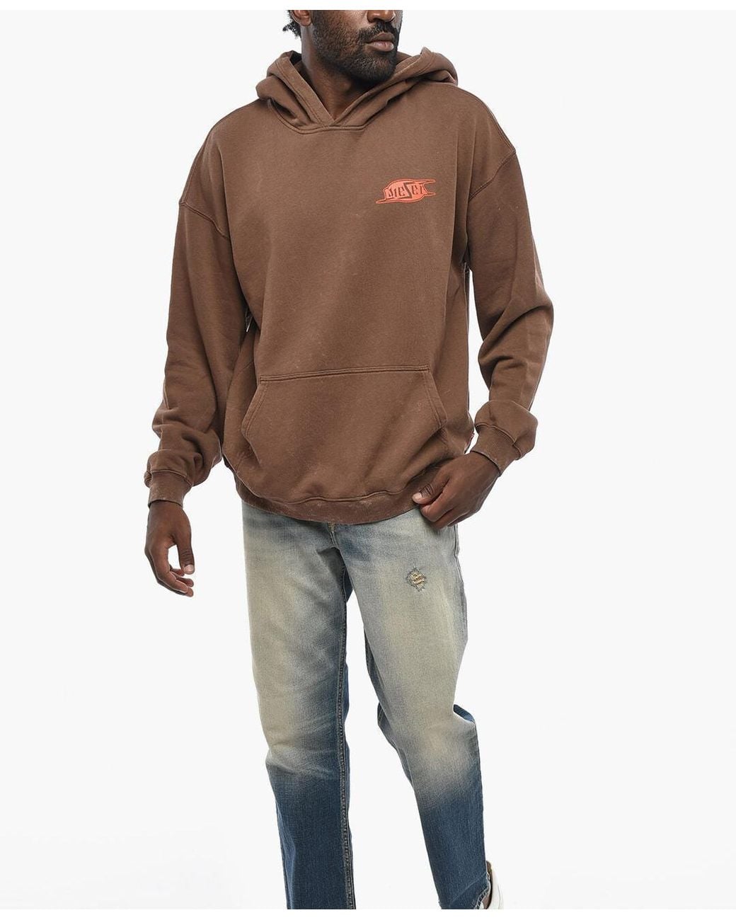 DIESEL Brown Boxt Hoodie for men