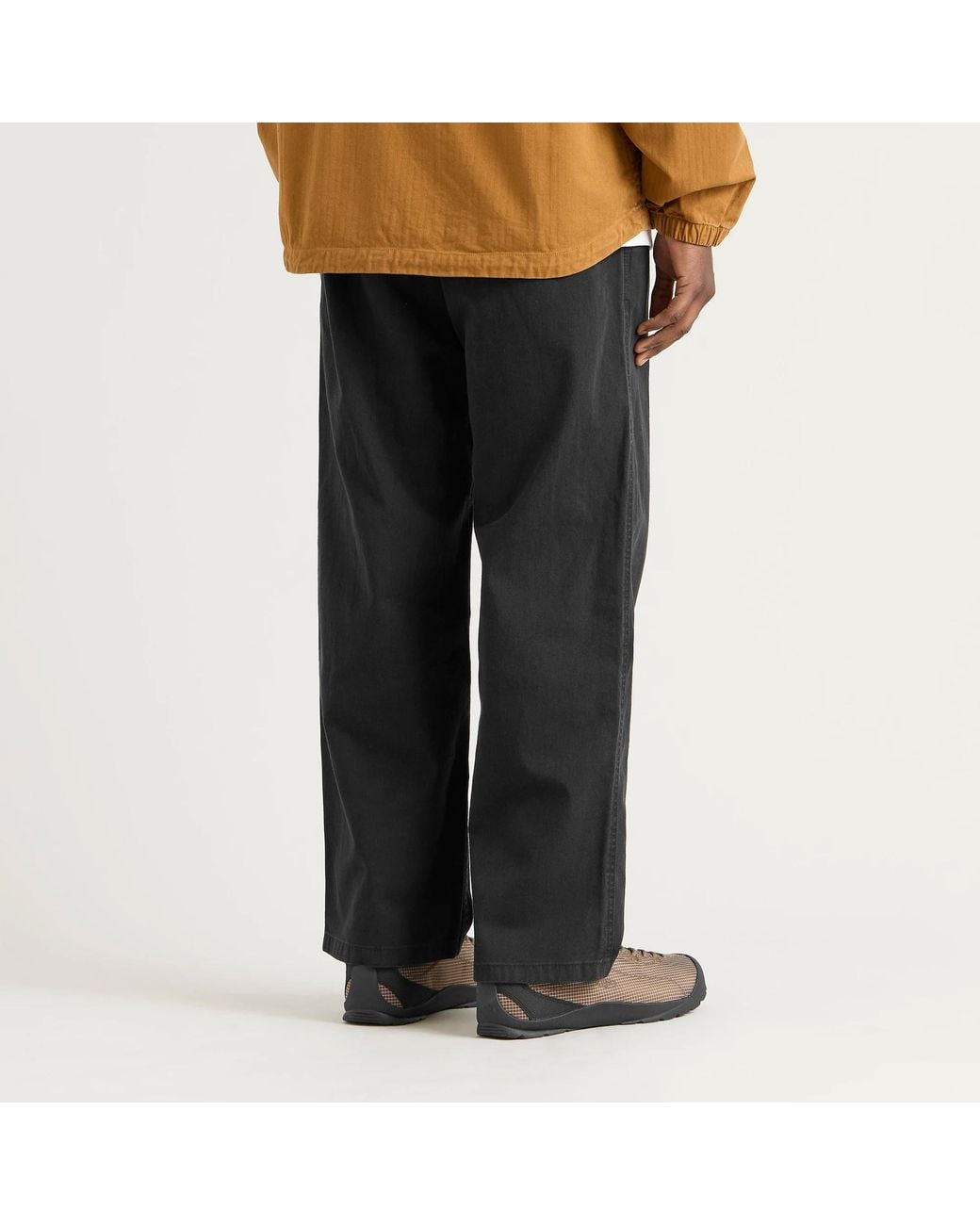 Gramicci Black Elasticated Belted Pants for men