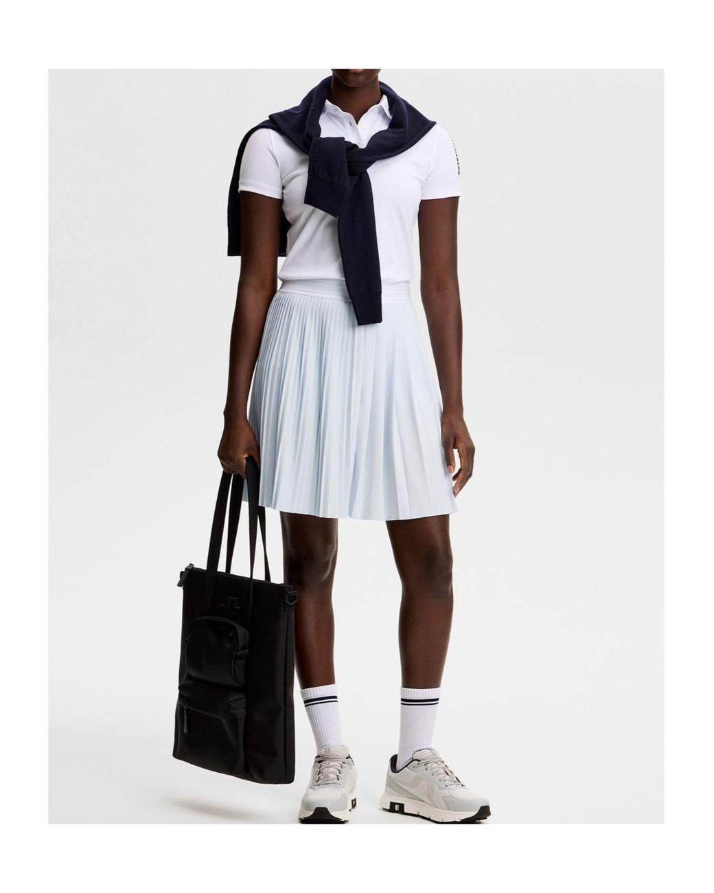 J.Lindeberg Blue Pleated Midi Skirt