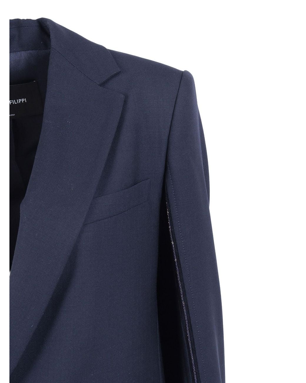 Fabiana Filippi Blue Single-Breasted Tailored Blazer