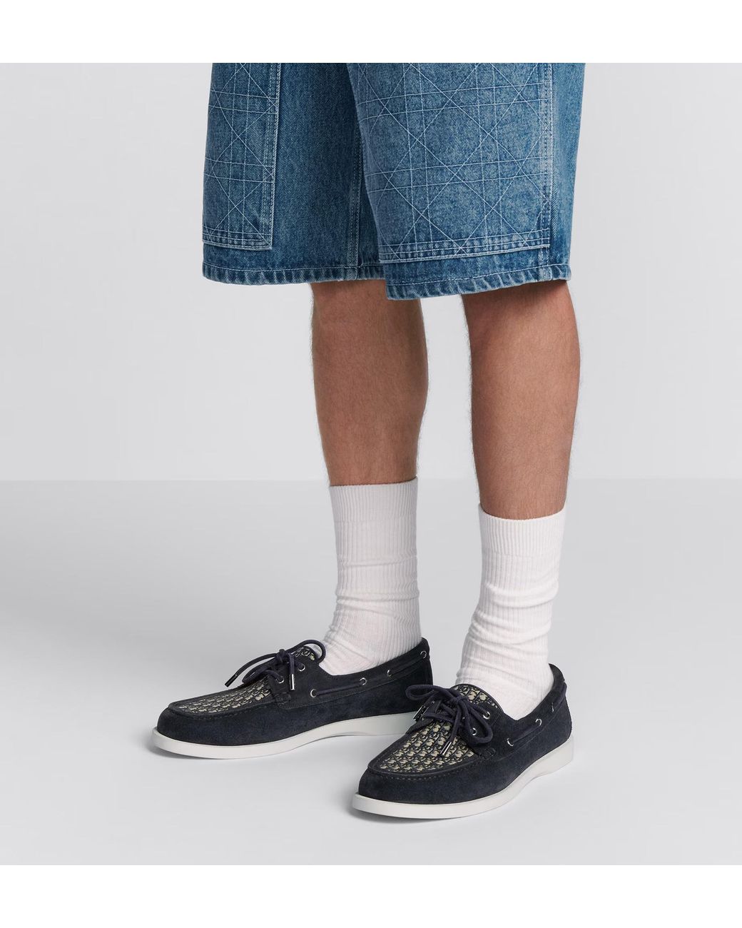 Dior Blue Granville Boat Shoe for men