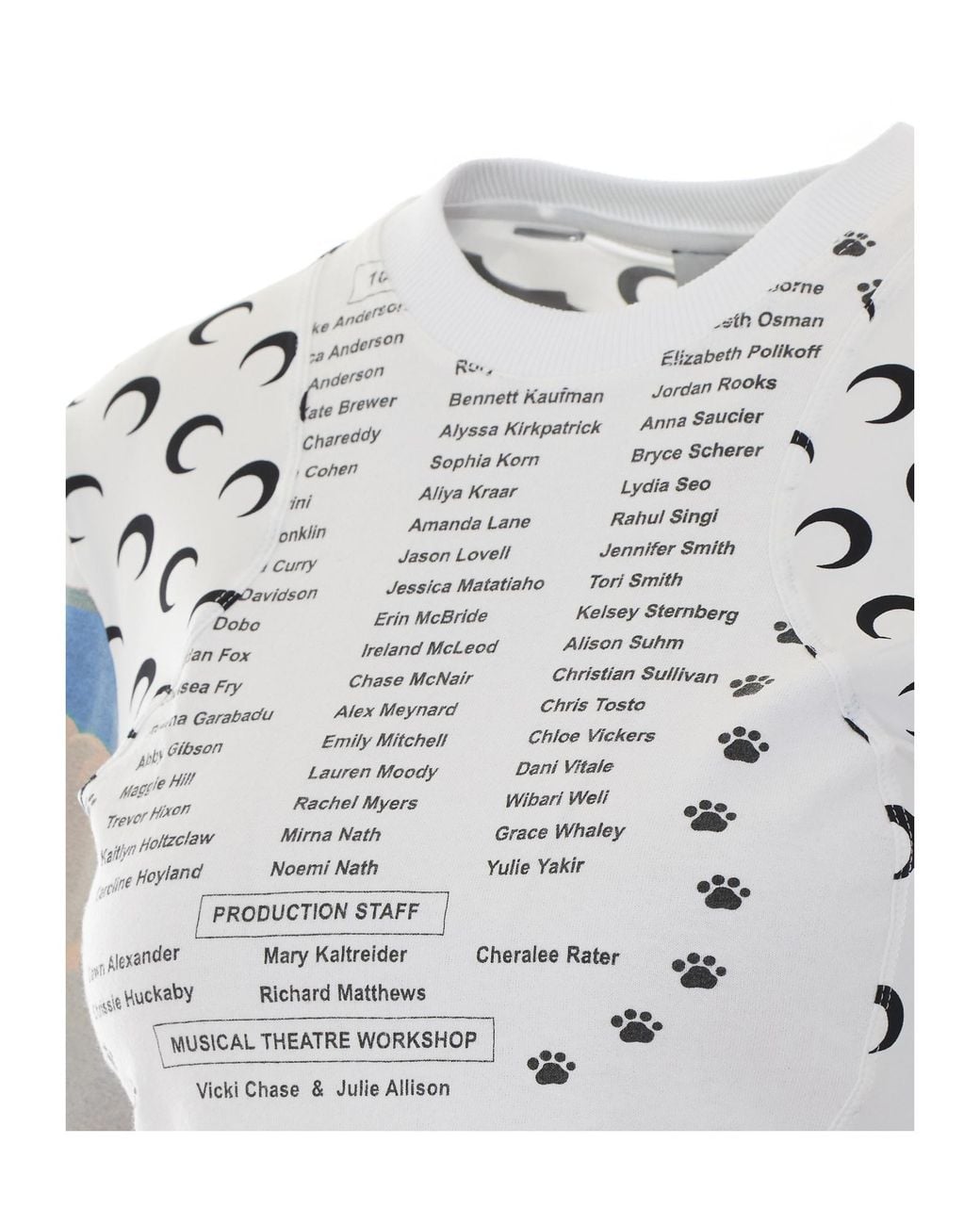 MARINE SERRE White Moon Printed Crewneck T-Shirt