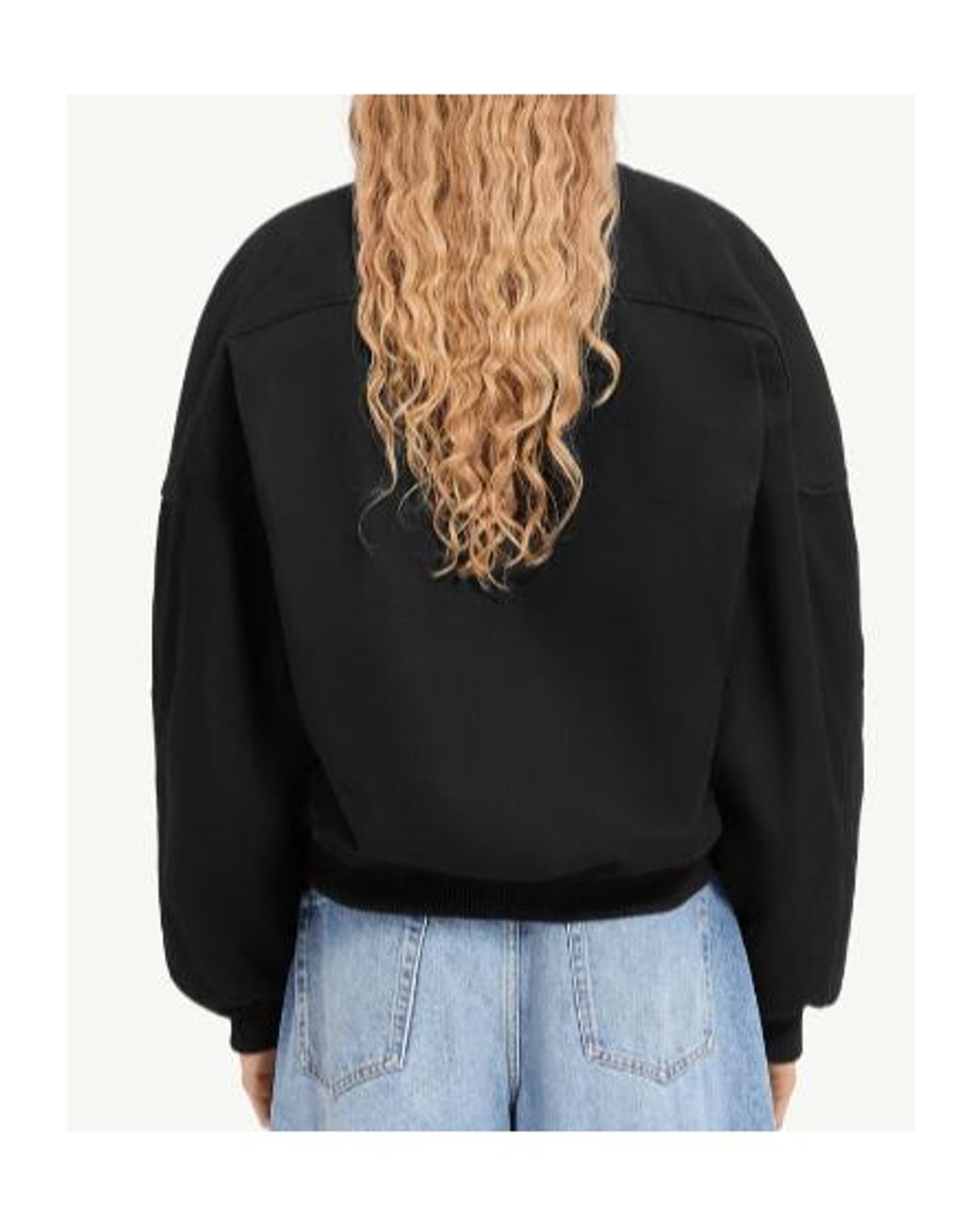 MM6 by Maison Margiela Black Zip-Up Bomber Jacket
