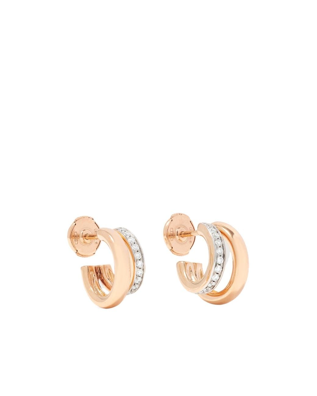 Pomellato Pink 18K Rose Diamond Earrings