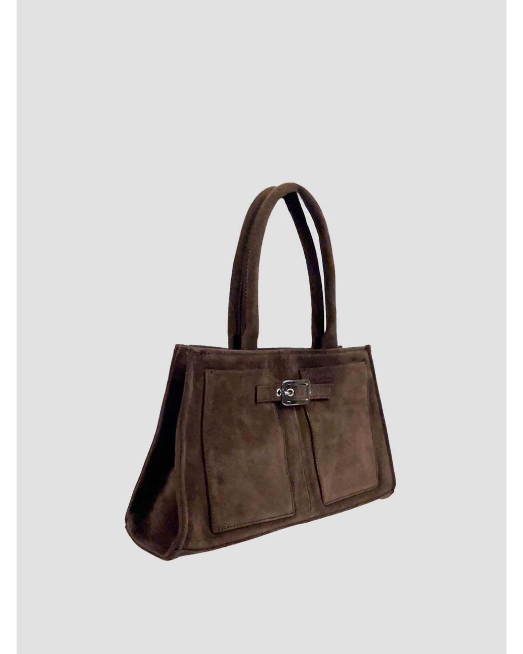GIMAGUAS Brown Mini Double-Handle Handbag