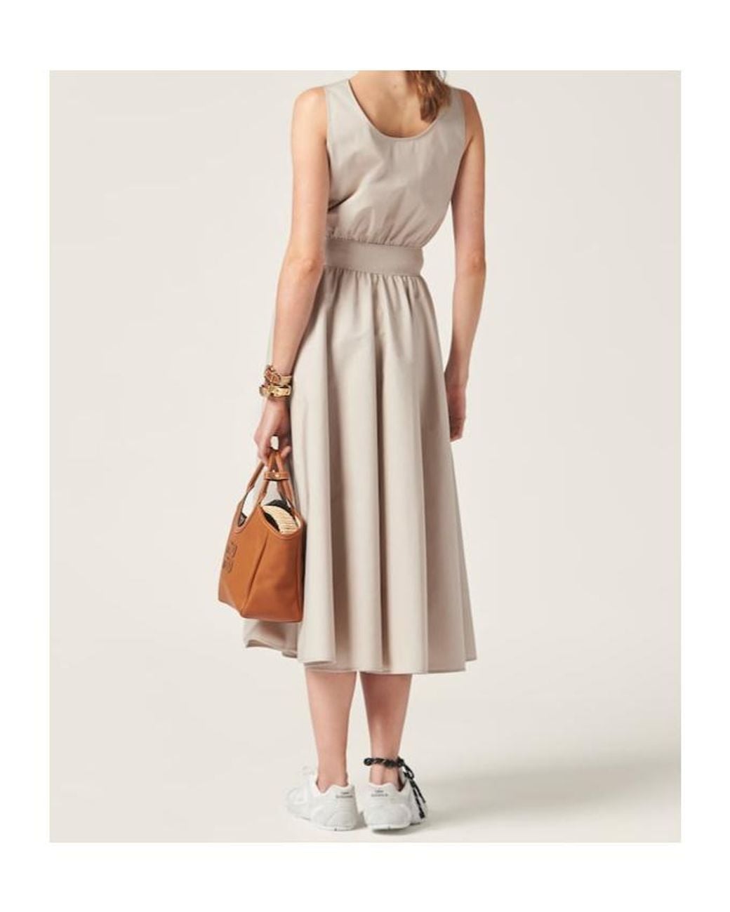 Miu Miu Natural Panama Cotton Dress