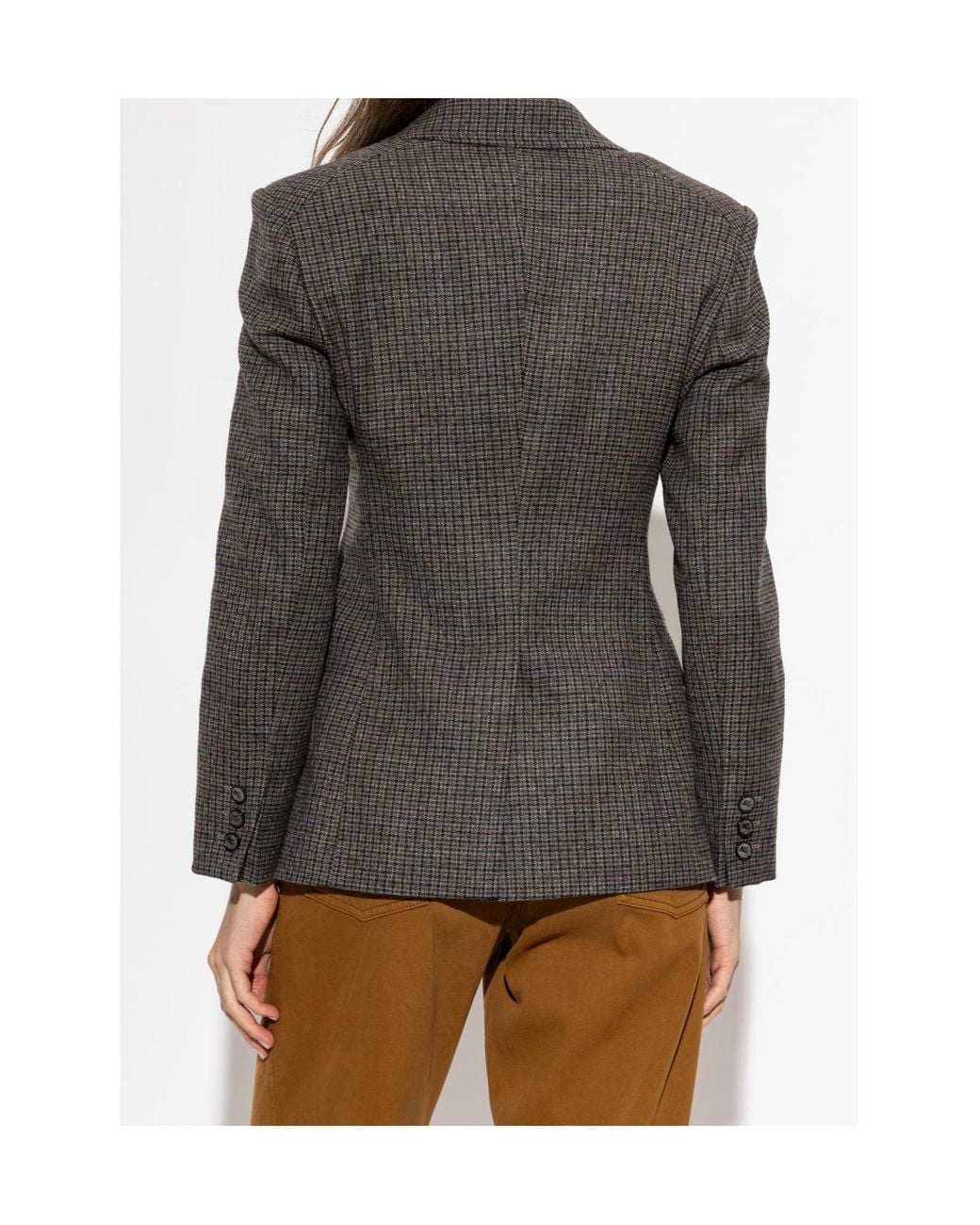 Etro Black Checked Tailored Blazer