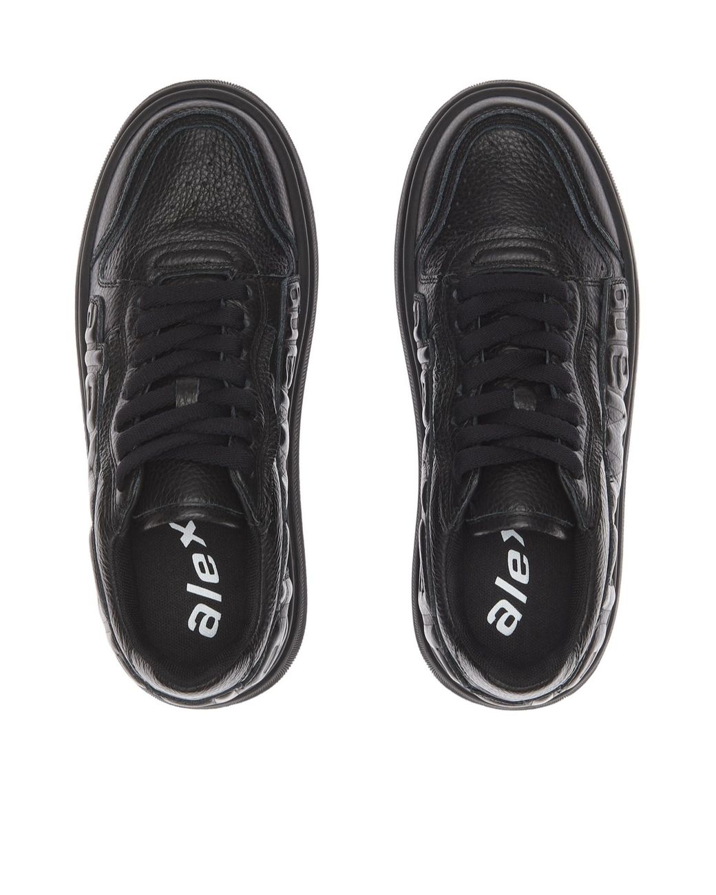 Alexander Wang Black Puff Logo Lace-Up Sneakers