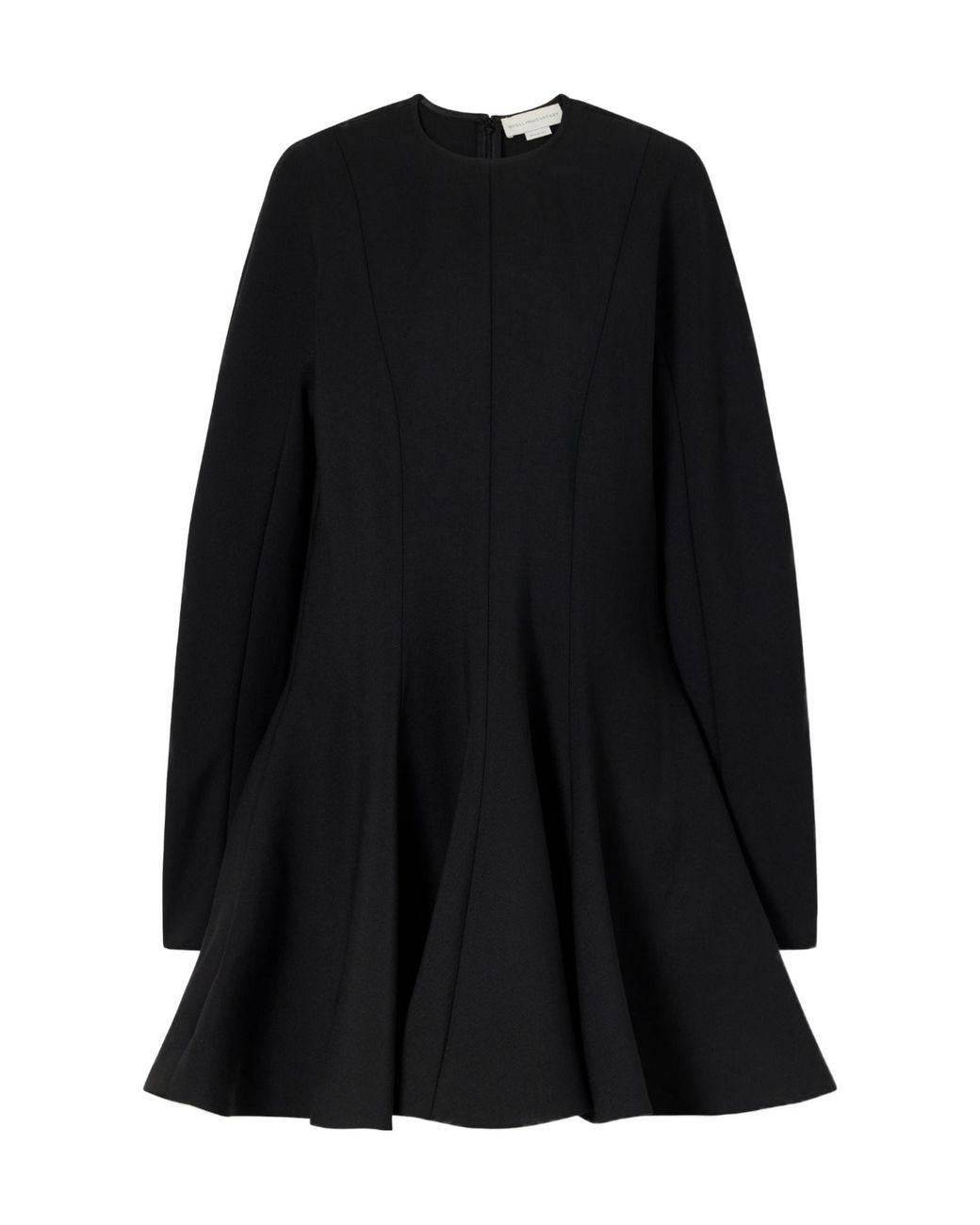 Stella McCartney Black Peplum Crewneck Mini Dress