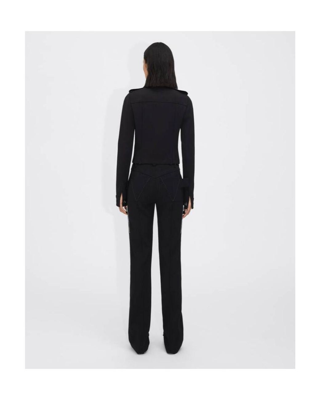 Bottega Veneta Black Slit-Hem Cargo Pants