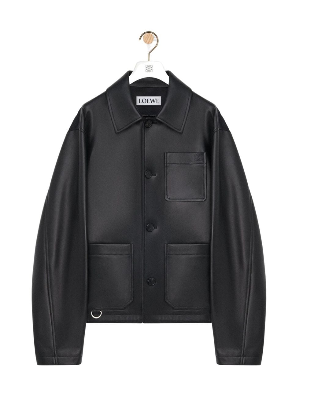 Loewe Black Lambskin Nappa And Nylon Twill Jacket for men
