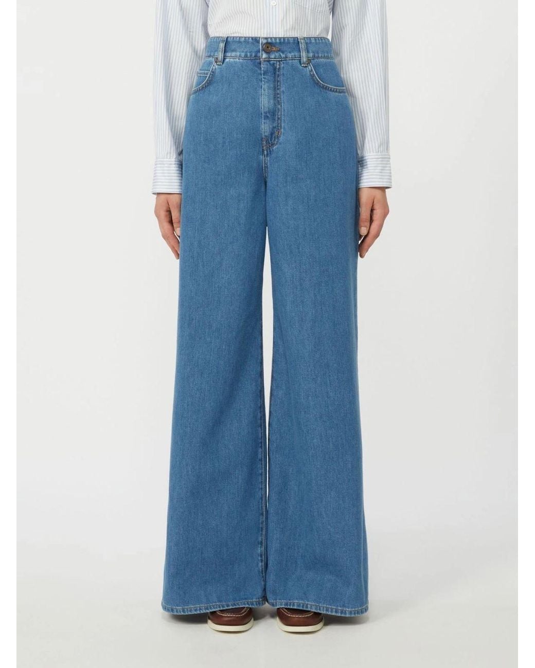 Weekend by Maxmara Blue Vega Wide Leg Jeans