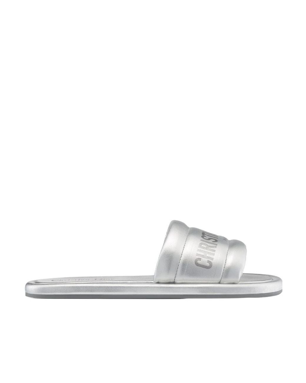 Dior White Every-D Flat Sandals