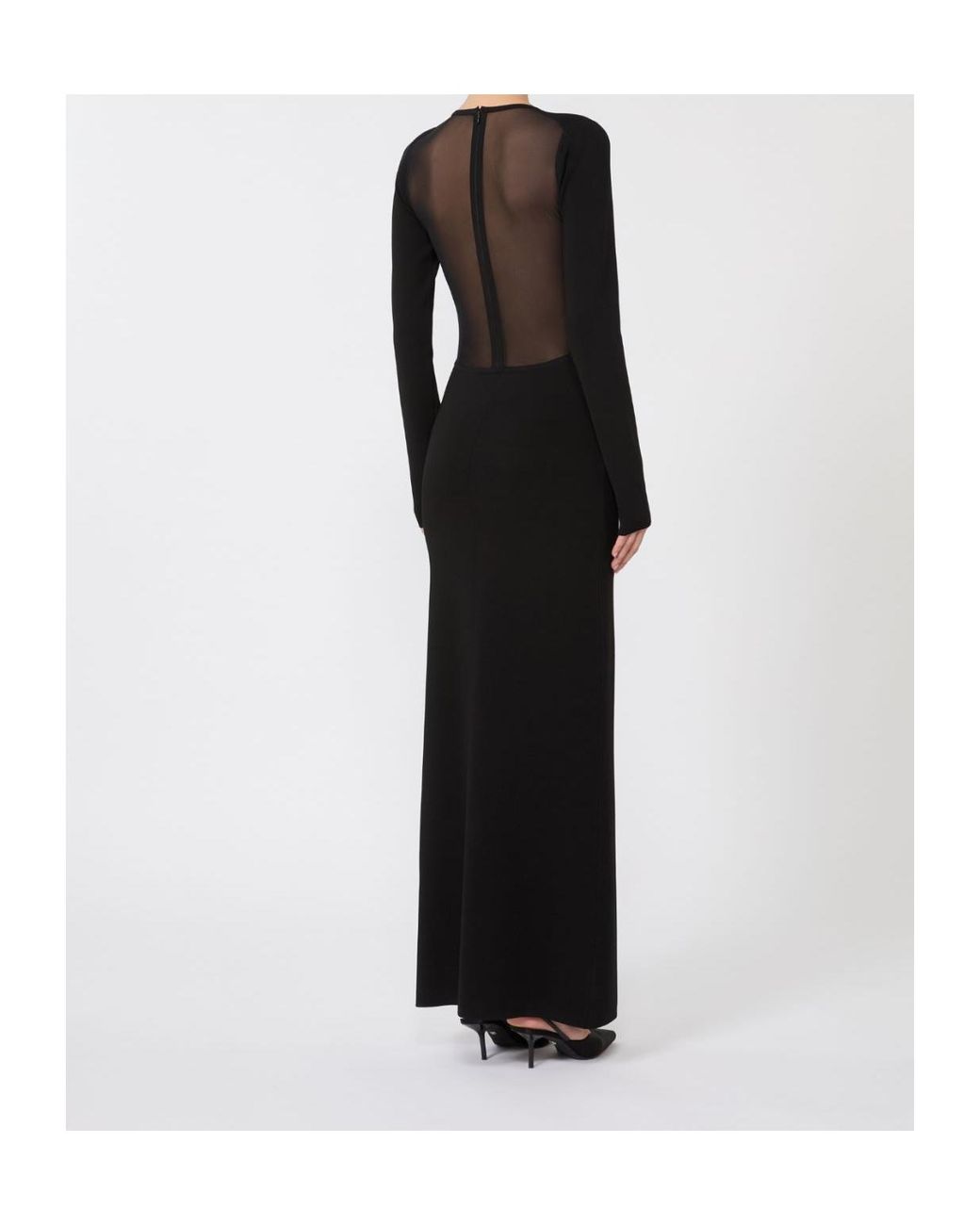 Max Mara Black Viscose Yarn Dress