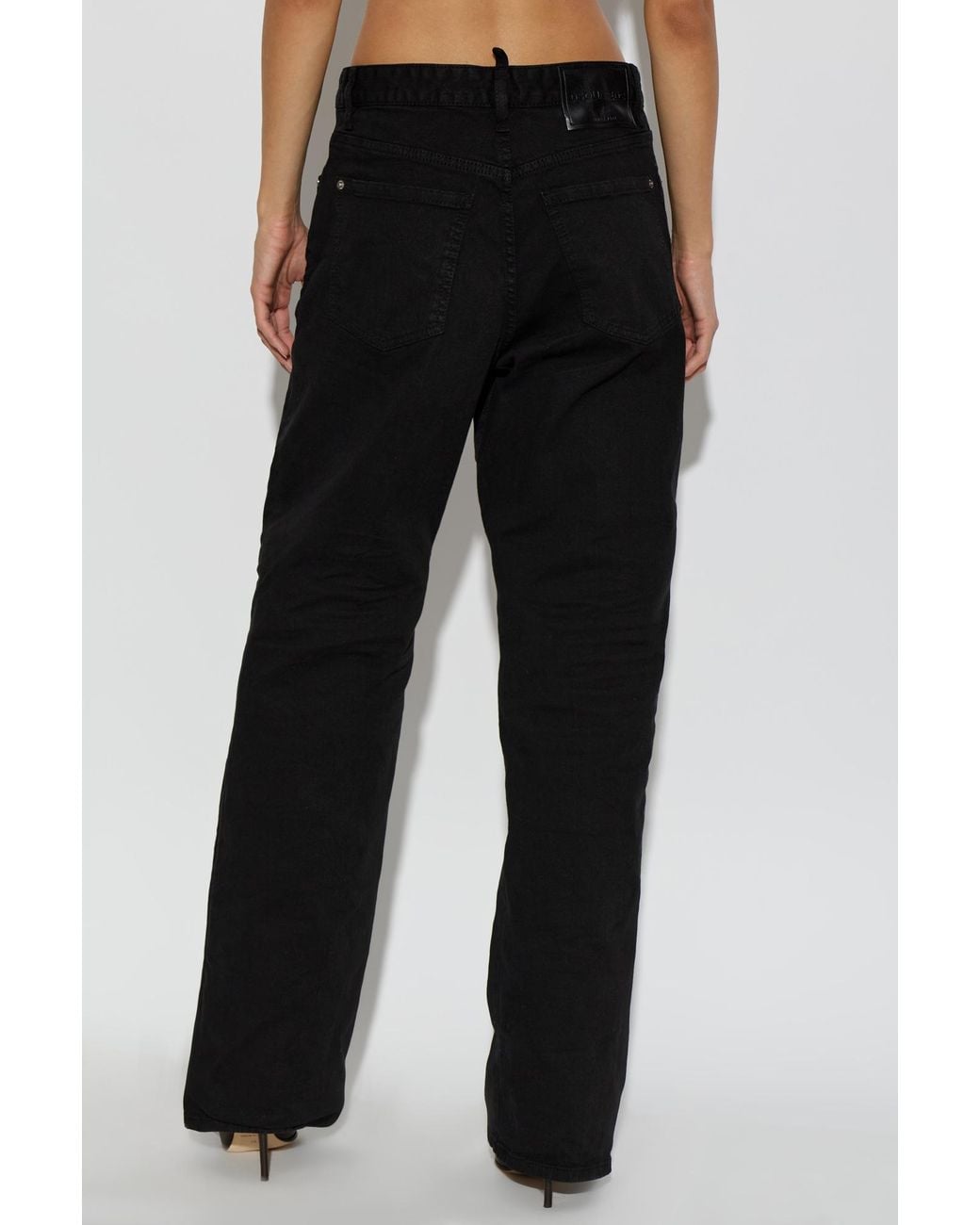 DSquared² Black San Diego Straight-Leg Jeans