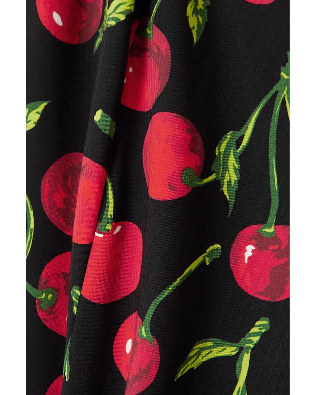 Dolce & Gabbana Red Cherry-Print Knee-Length Dress