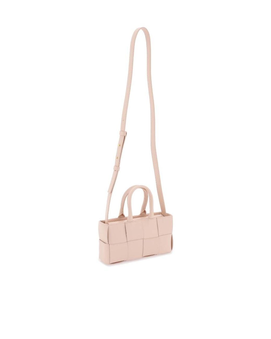 Bottega Veneta Pink Mini East-West Arco Tote Shoulder Bag