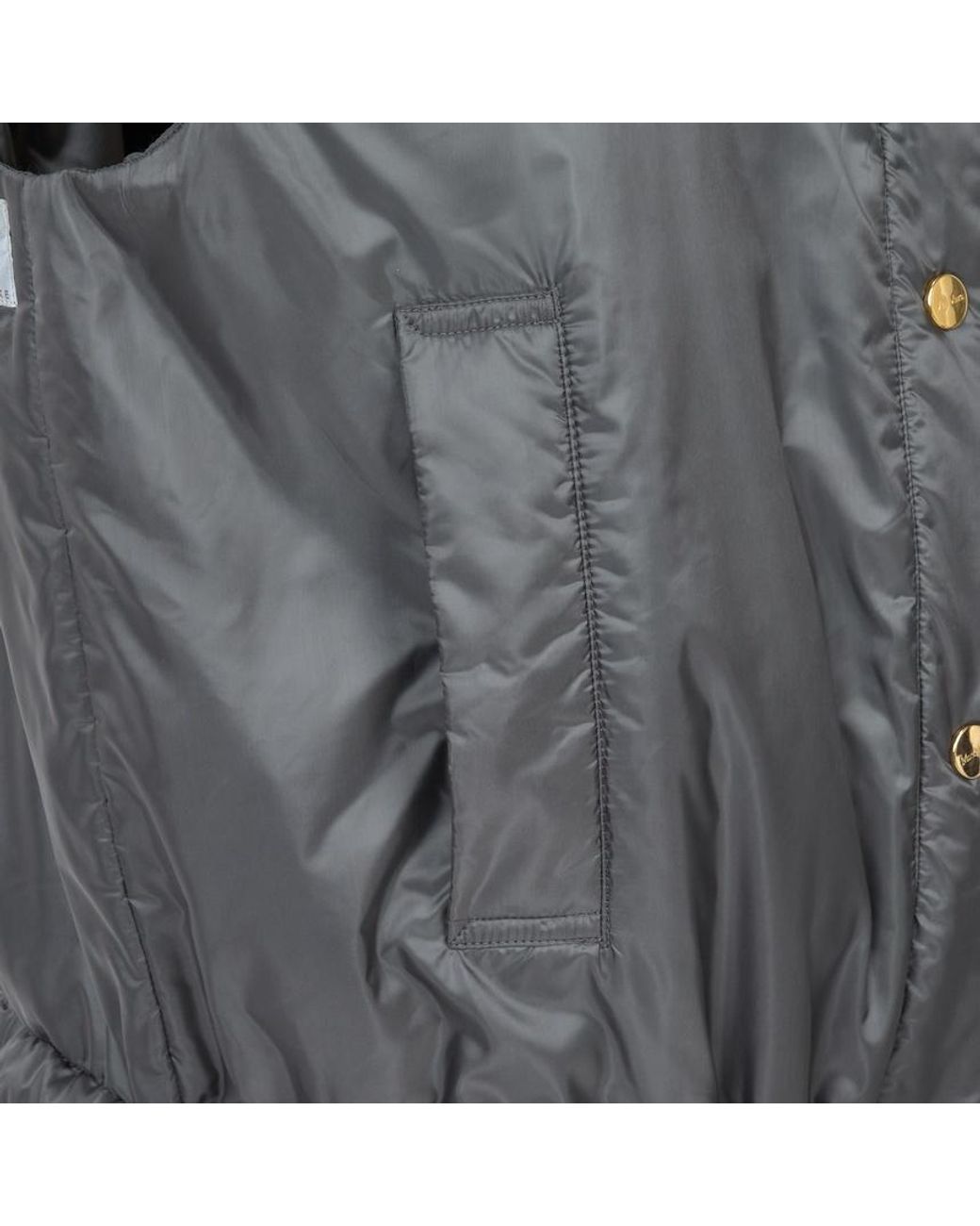 Max Mara Gray Oversized Water-Repellent Padded Gilet