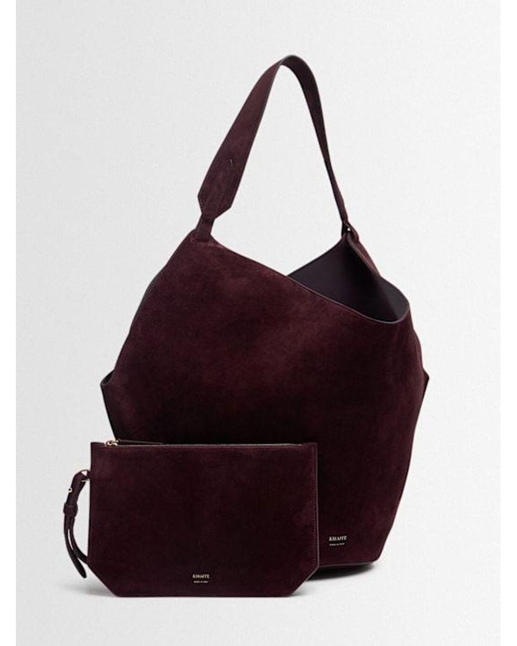 Khaite Purple Double-Handle Shopping Bag