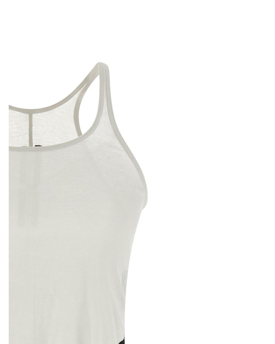 Rick Owens White Cotton Tank Tops