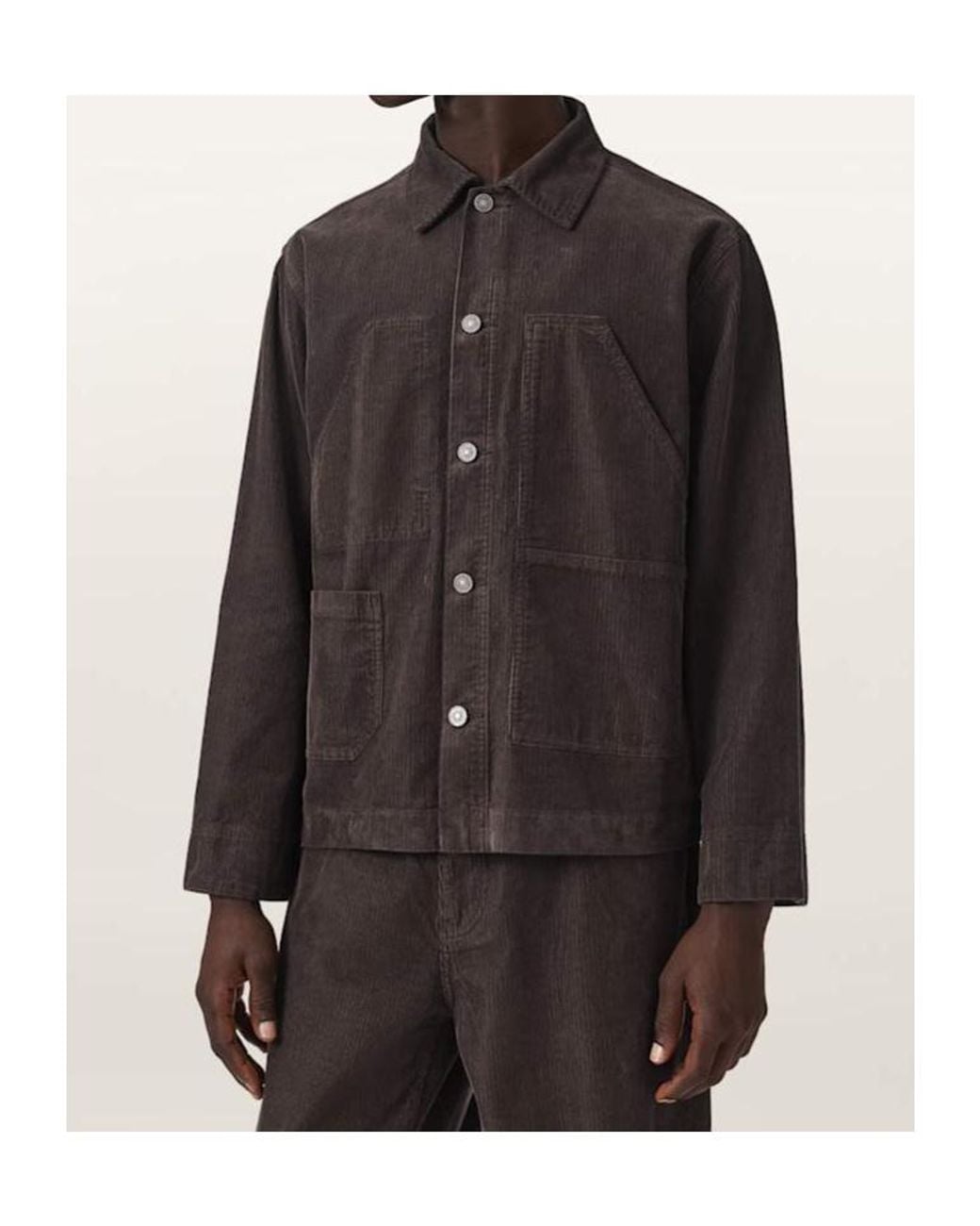 AllSaints Brown Long-Sleeved Shirt Jacket for men