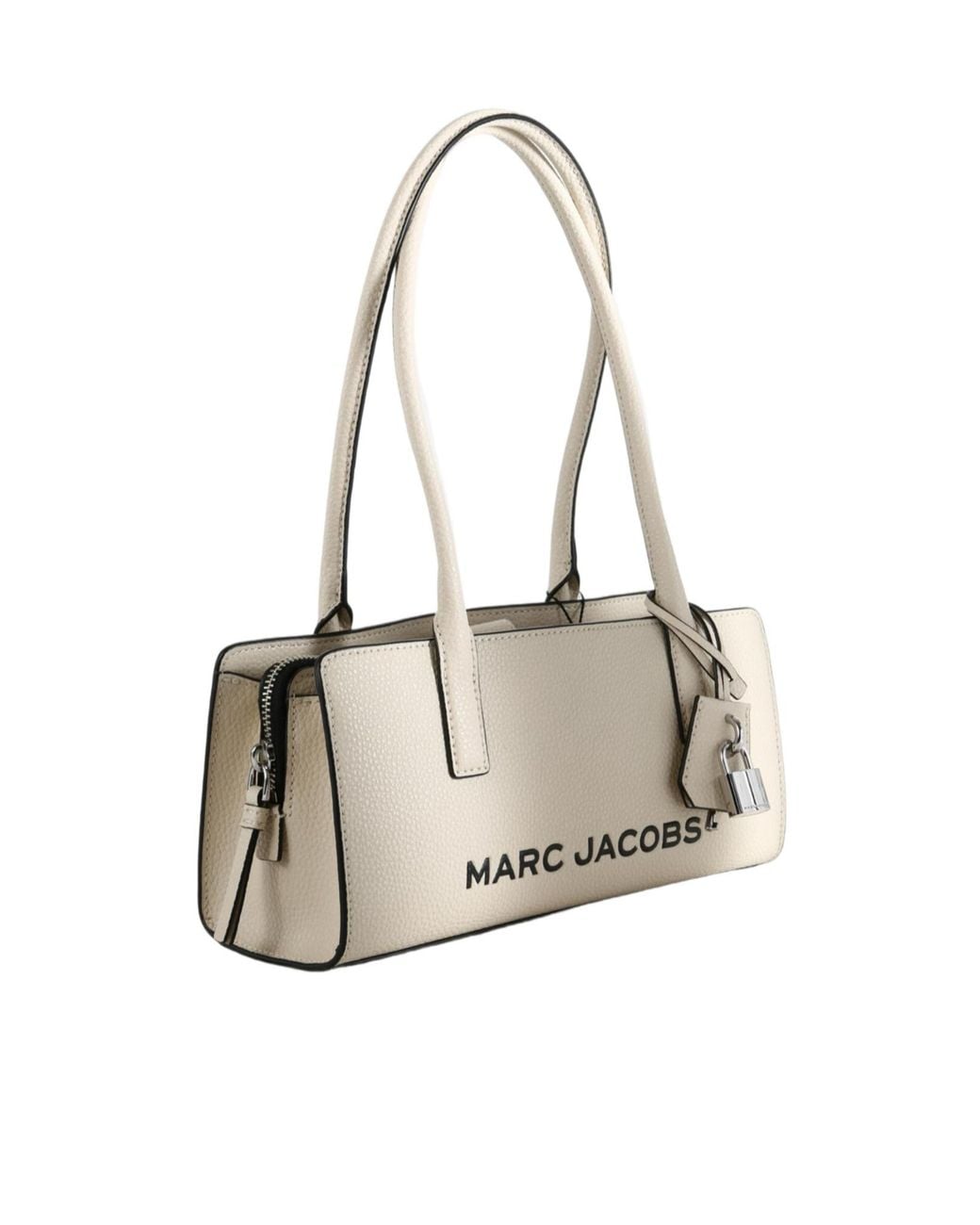 Marc Jacobs Natural Logo-Print Leather Shoulder Bag