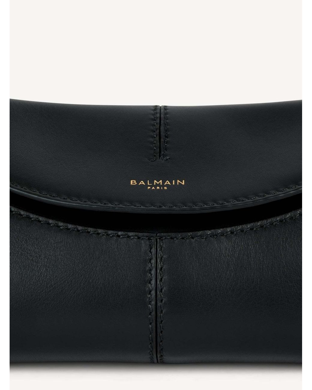Balmain Black Small Leather 64-83 Shoulder Bag
