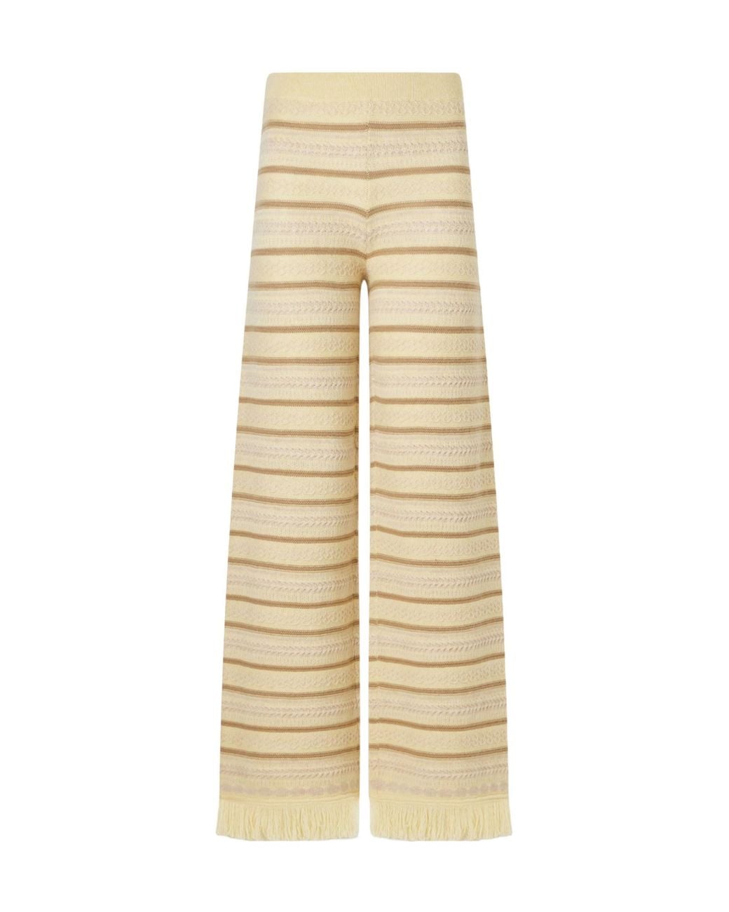 Guest In Residence Natural Blend Knitted Wide-Leg Pants