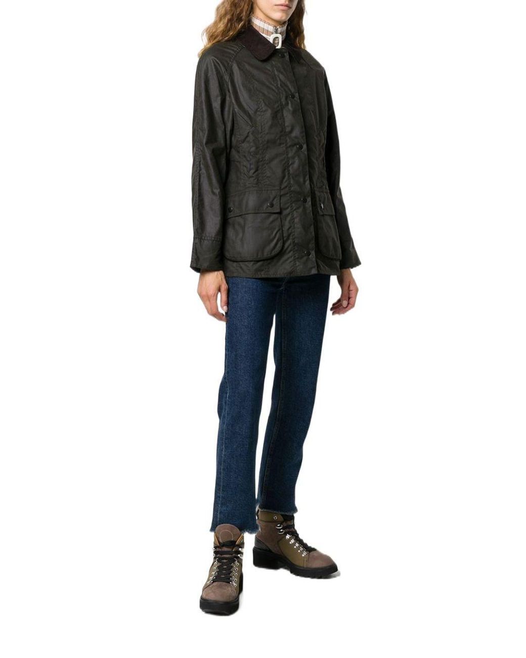 Barbour Black Classic Beadnell Waxed Jacket