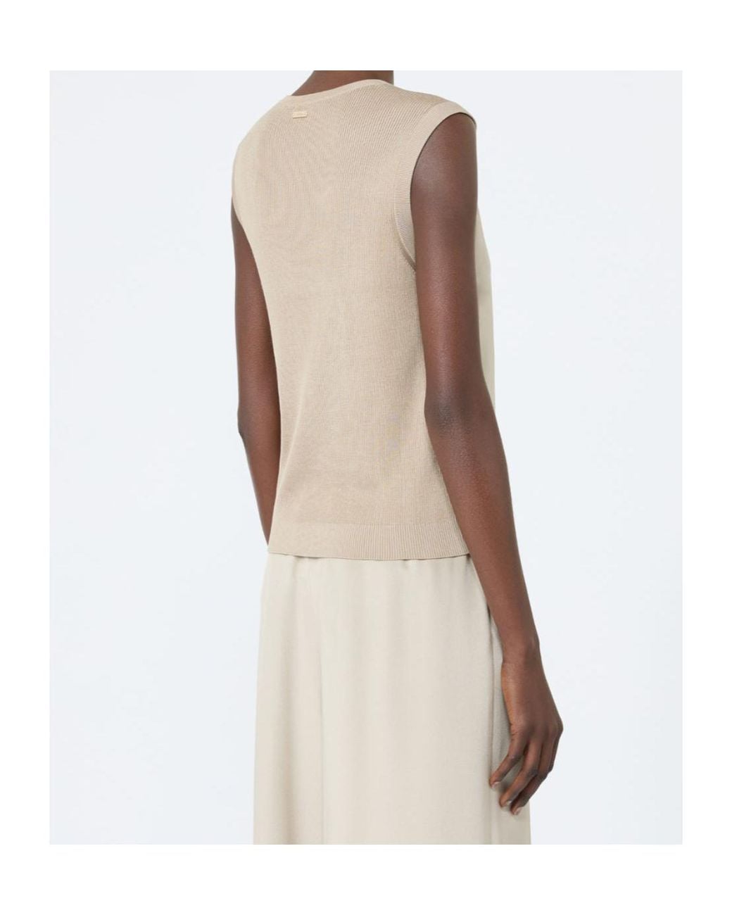 Max Mara Natural Crew-Neck Vest