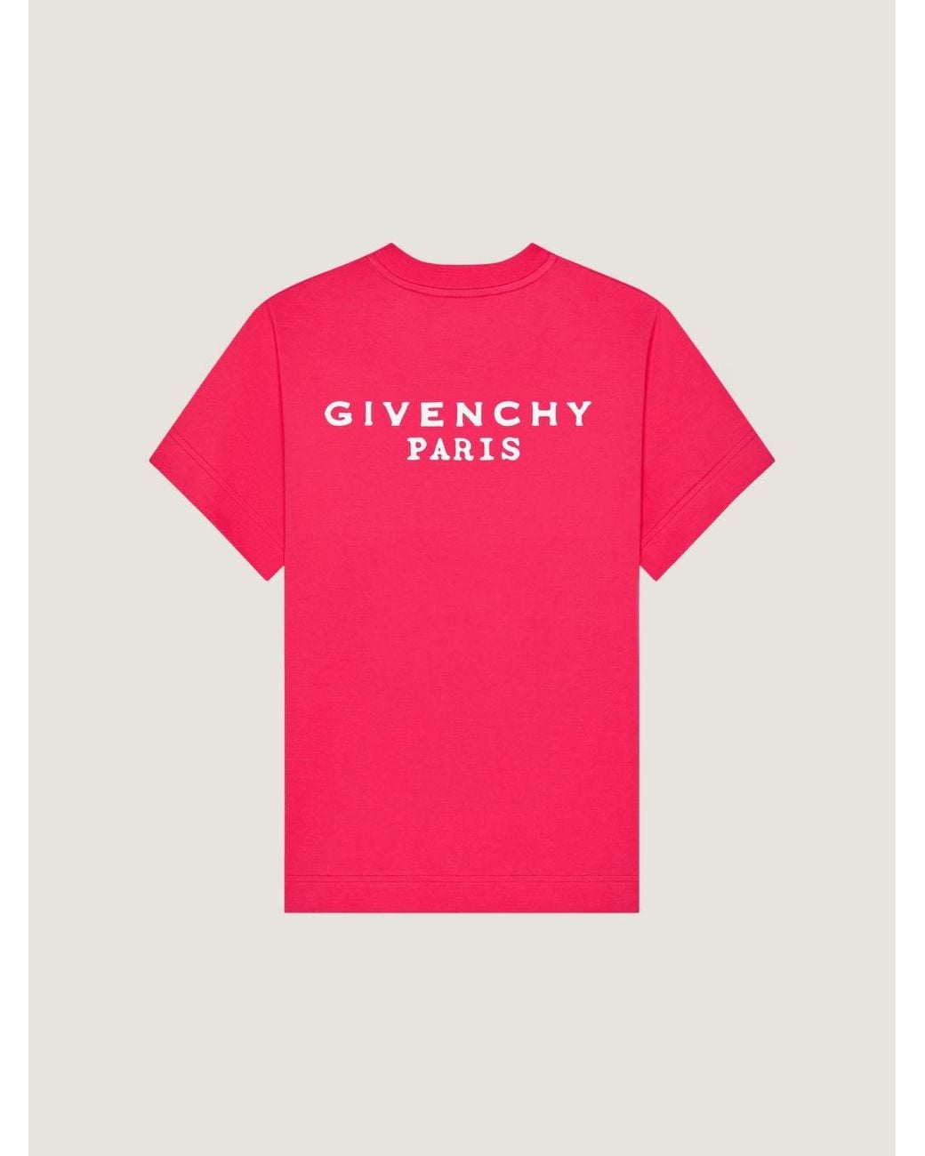 Givenchy Pink Logo Printed Crewneck T-Shirt