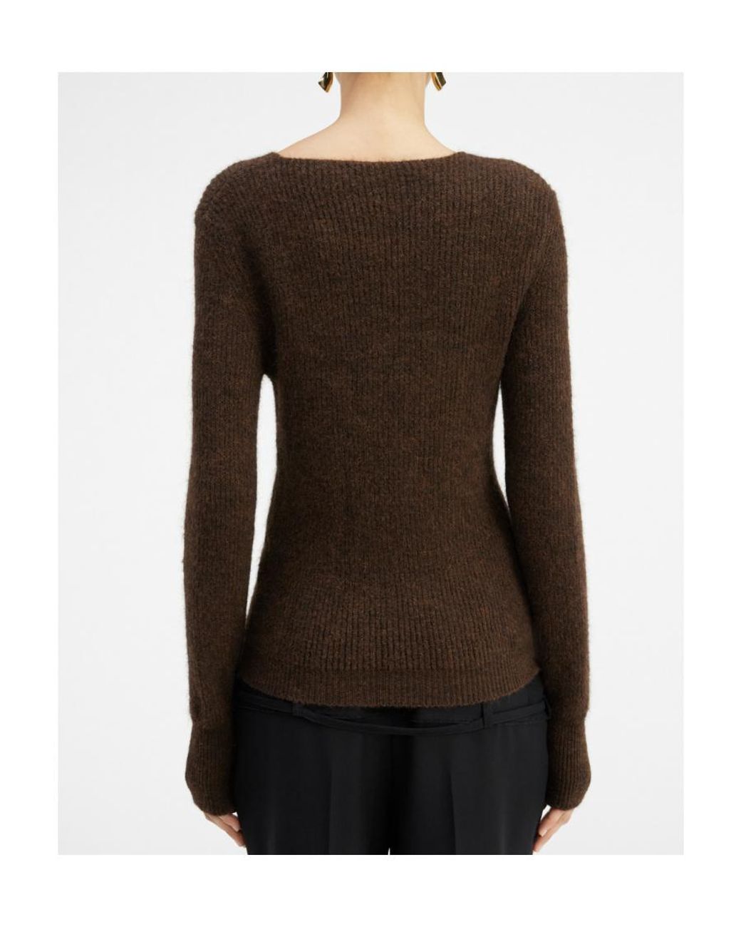 Jacquemus Brown La Pau Cut-Out Long-Sleeved Cardigan