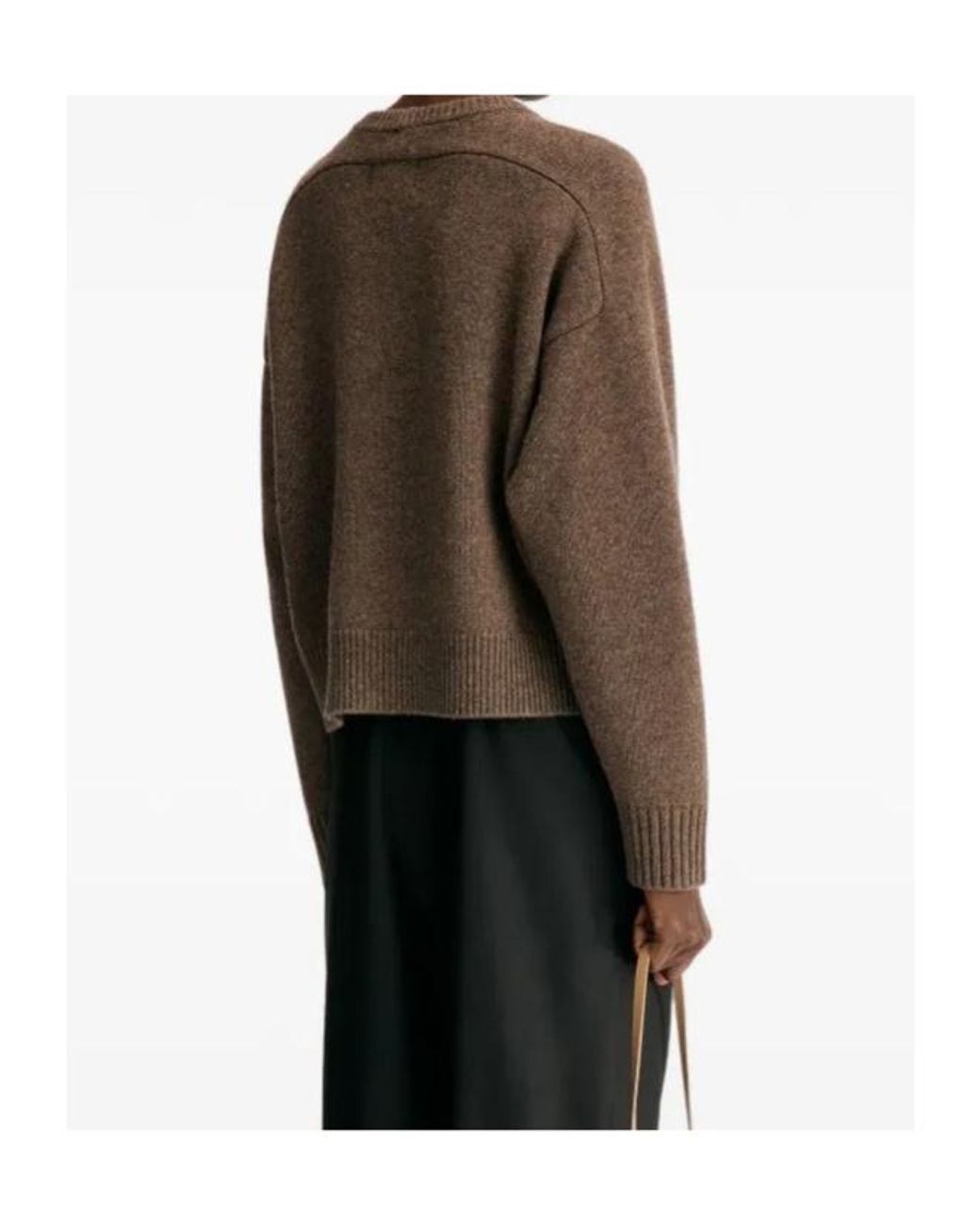 Loulou de Saison Brown Breha Crew Neck Knitted Sweater