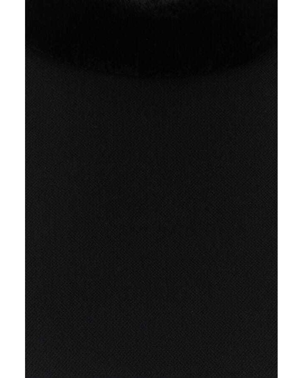 Prada Black Back-Zip Short-Sleeved Top