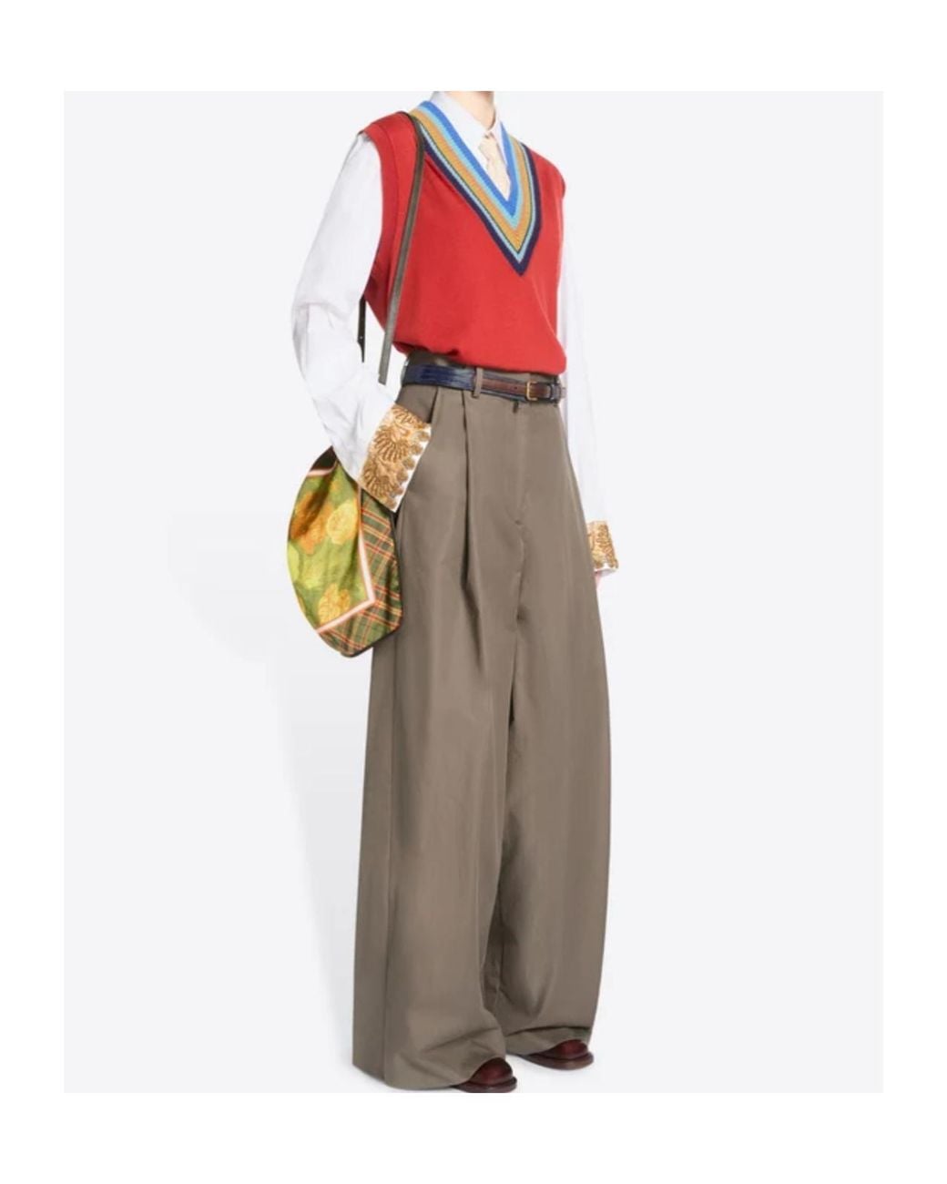 Dries Van Noten Metallic Large Scarf Bag