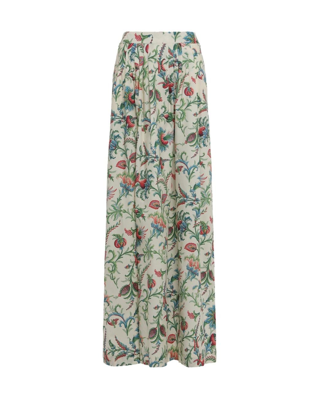 Etro Green Paisley Printed Midi Skirt