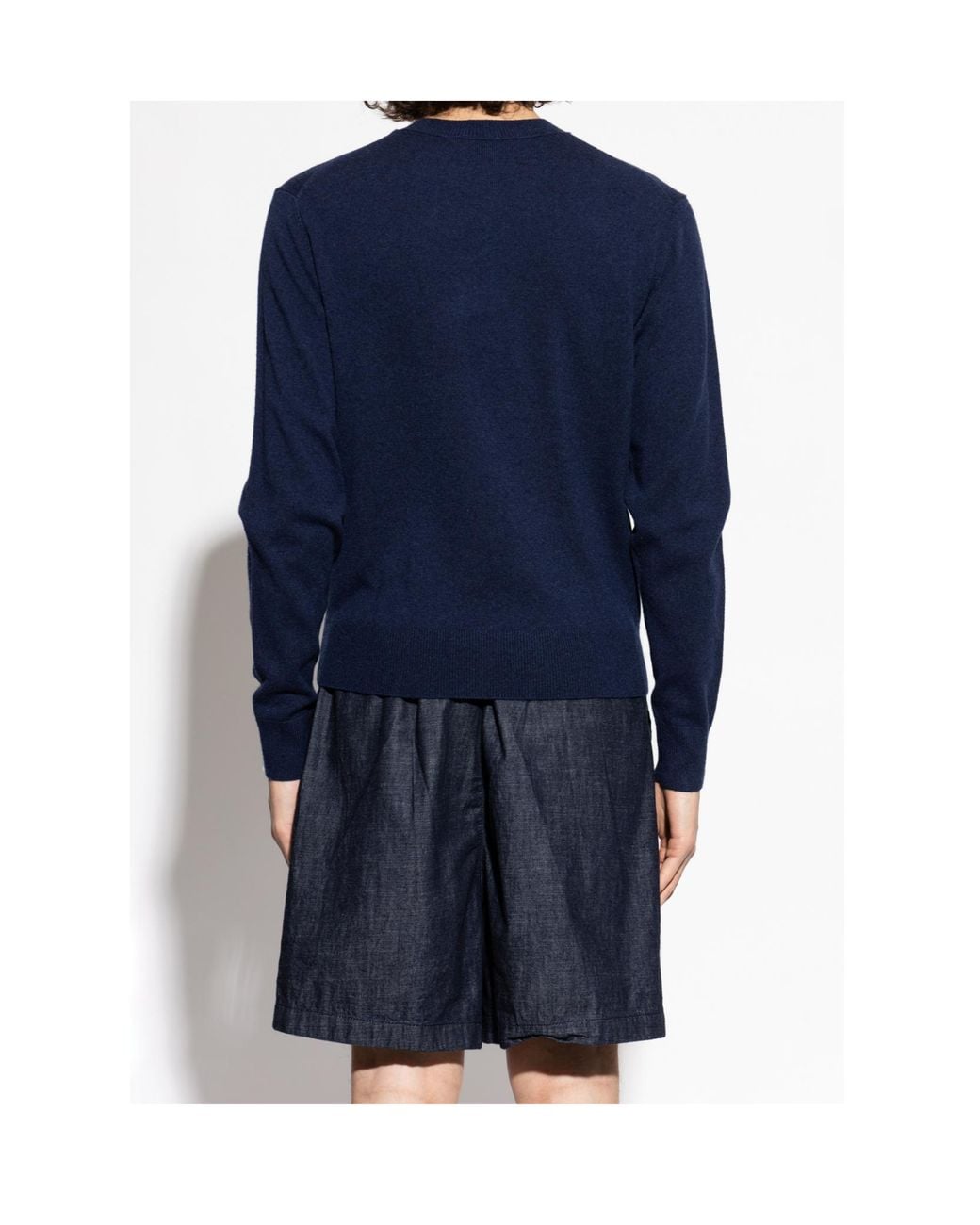 Acne Blue Face Patch Knitted Sweater for men