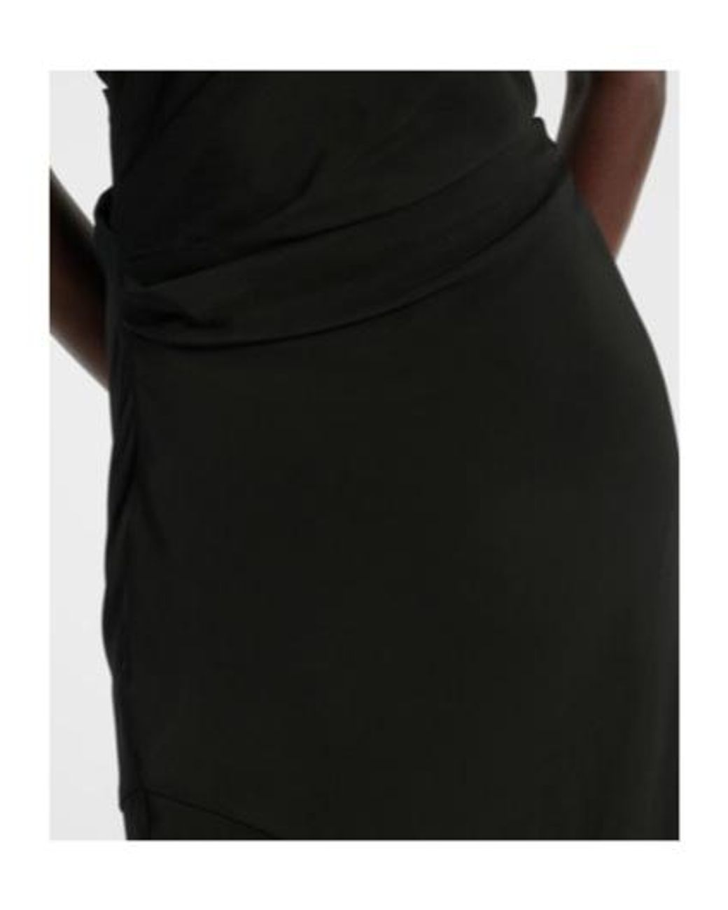 Proenza Schouler Black Hallie Draped Midi Dress