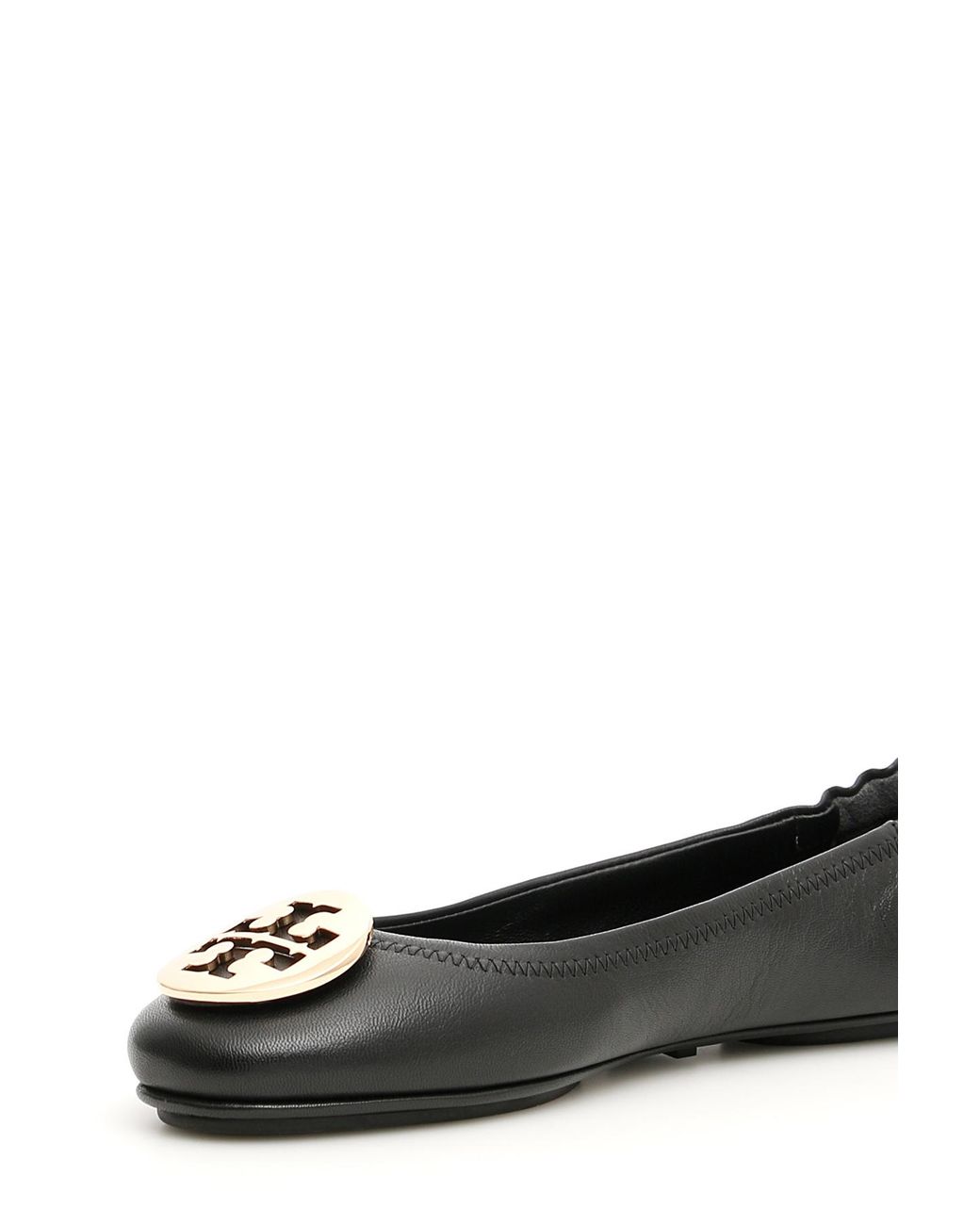 Tory Burch Black Minnie Travel Ballet Flats