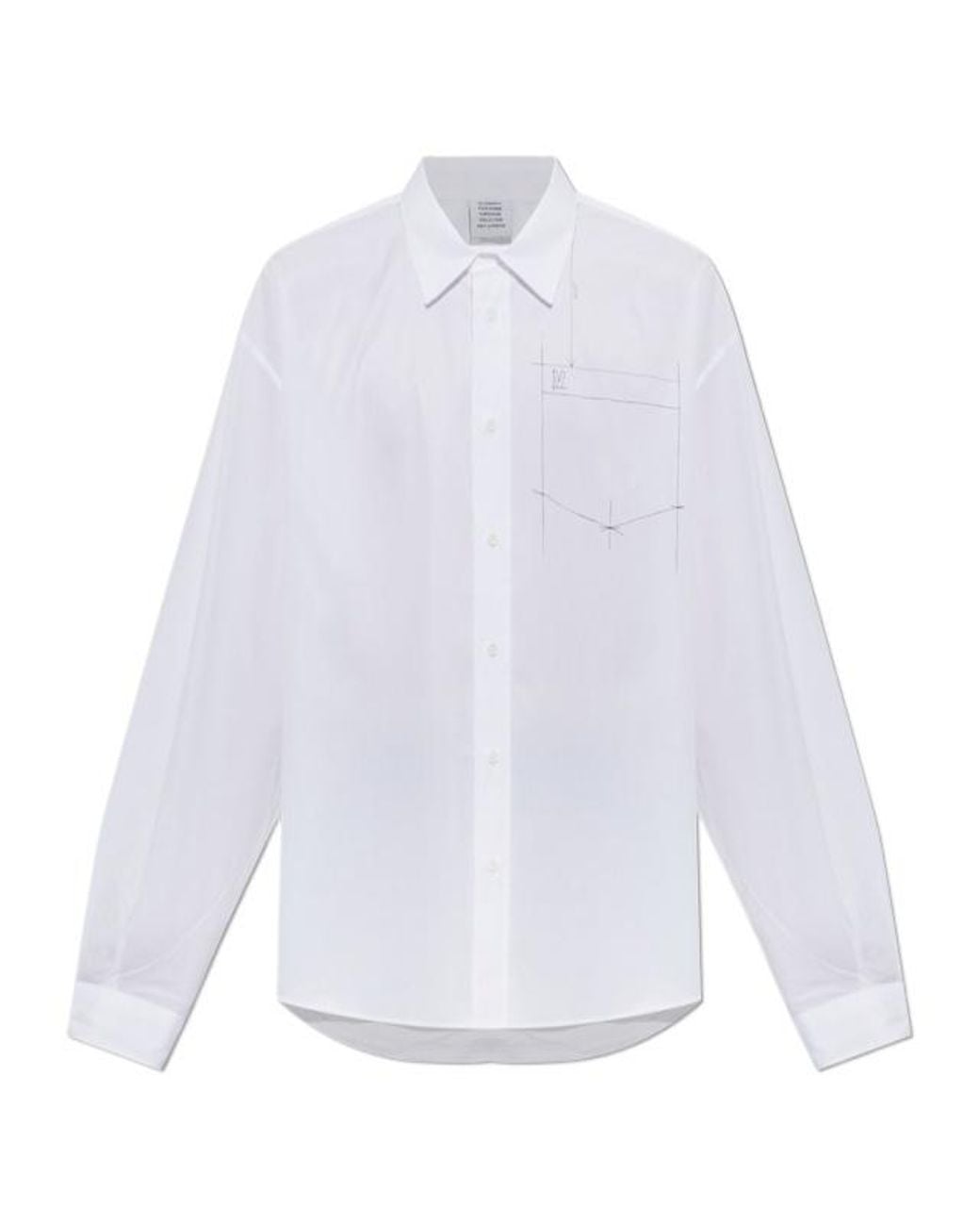 Vetements White Sketch Print Shirt for men