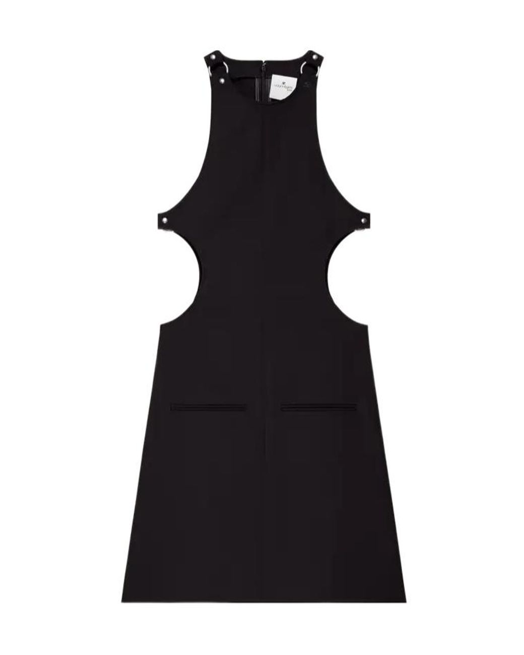 Courreges Black Cut-Out Sleeveless Dress