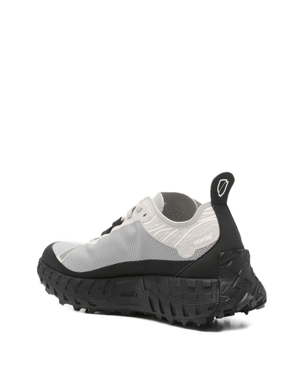 Norda White Round Toe Logo Sneakers