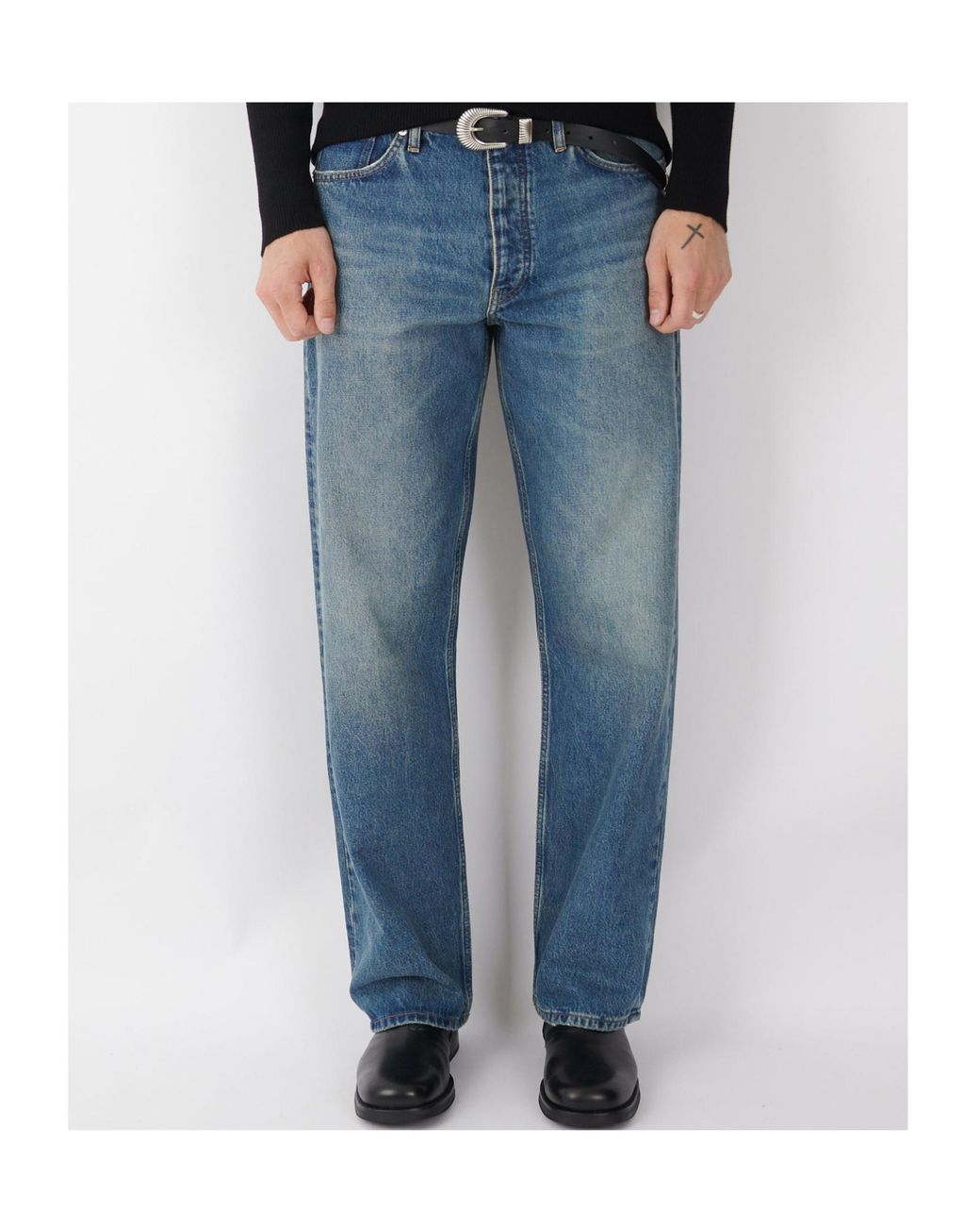 sunflower Blue Belt Loop Jeans for men